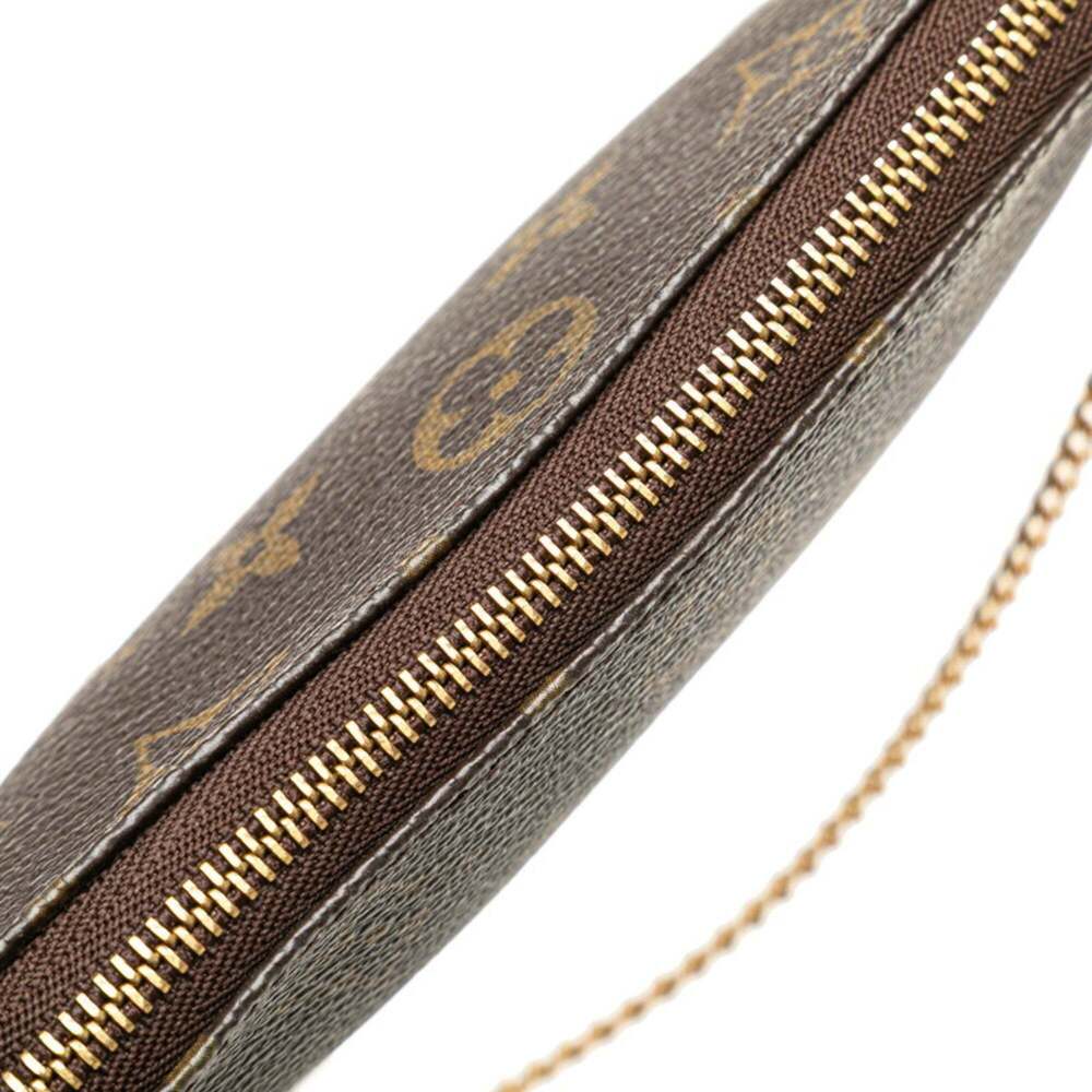 LOUIS VUITTON Authentic Brown Monogram Leather Pouch - Picture 4 of 13